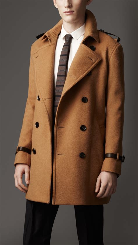 burberry trench peacoat men|burberry cashmere coat men's.